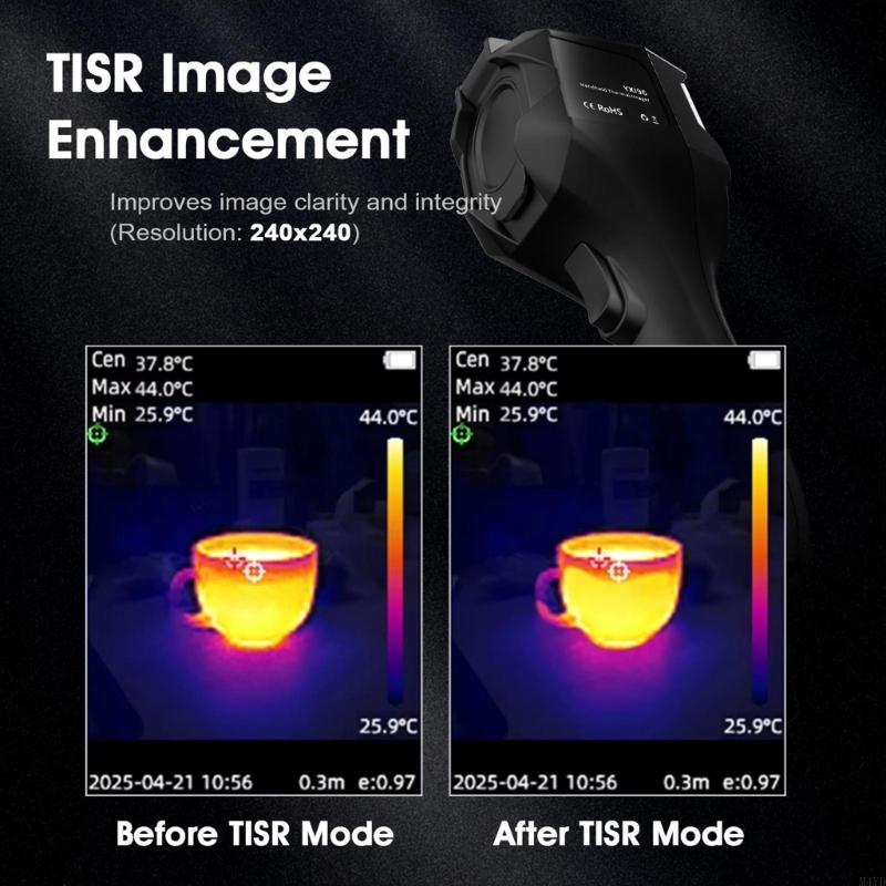 Thermal Imager 80x62/96x96 Resolution -20℃ To 500℃ Thermal Imaging Camera Type-C Port Thermal Camera with Flashlight M4YD
