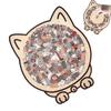 135-piece Morandi-colored Cat-shaped Puzzle with Cat Silhouette Frame Macaron Color Cut Cat Pieces Cat Puzzle Ornaments