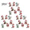 Flat Wood Ornament Cute Kitten Christmas for Tree Hanging, 2D Wooden Rustic Xmas Ornaments Decorative Pendant with Lanyard Home Holiday Party Supplies