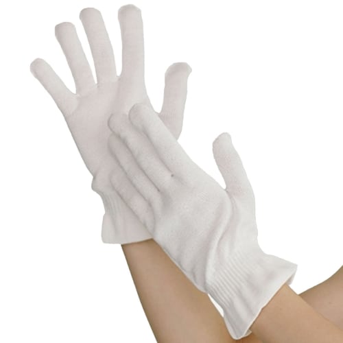 Limited Edition: 120-Year-Old Nishijin Soap from Kyoto X Traditional Nara Knit Hand Care Gloves "Glossy Beauty" Off-White 100% Silk "For a Sensitive H