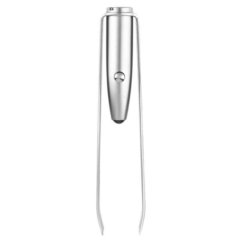 1pc LED Tweezer+3 Batteries Eyelash Eyebrow Eyes Hair Remover Tools Stainless Steel Eyebrow Tweezers