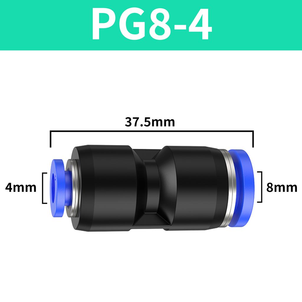 Pneumatic Fittings Fitting Plastic Connector Reducing Joint PU PG for Air Water Hose Tube Push In Straight Gas Quick Connection