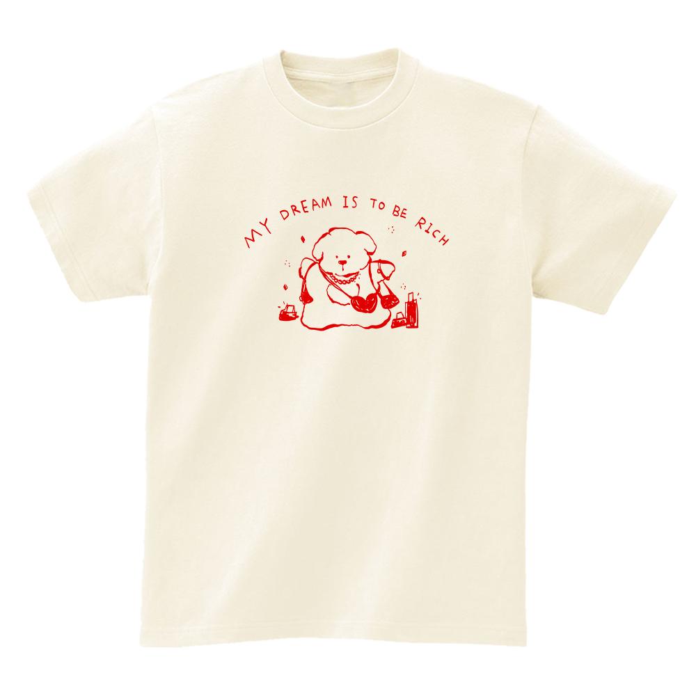 Awesome Us My Dream Is To Be Rich T-Shirts_4Color Black/Xxl