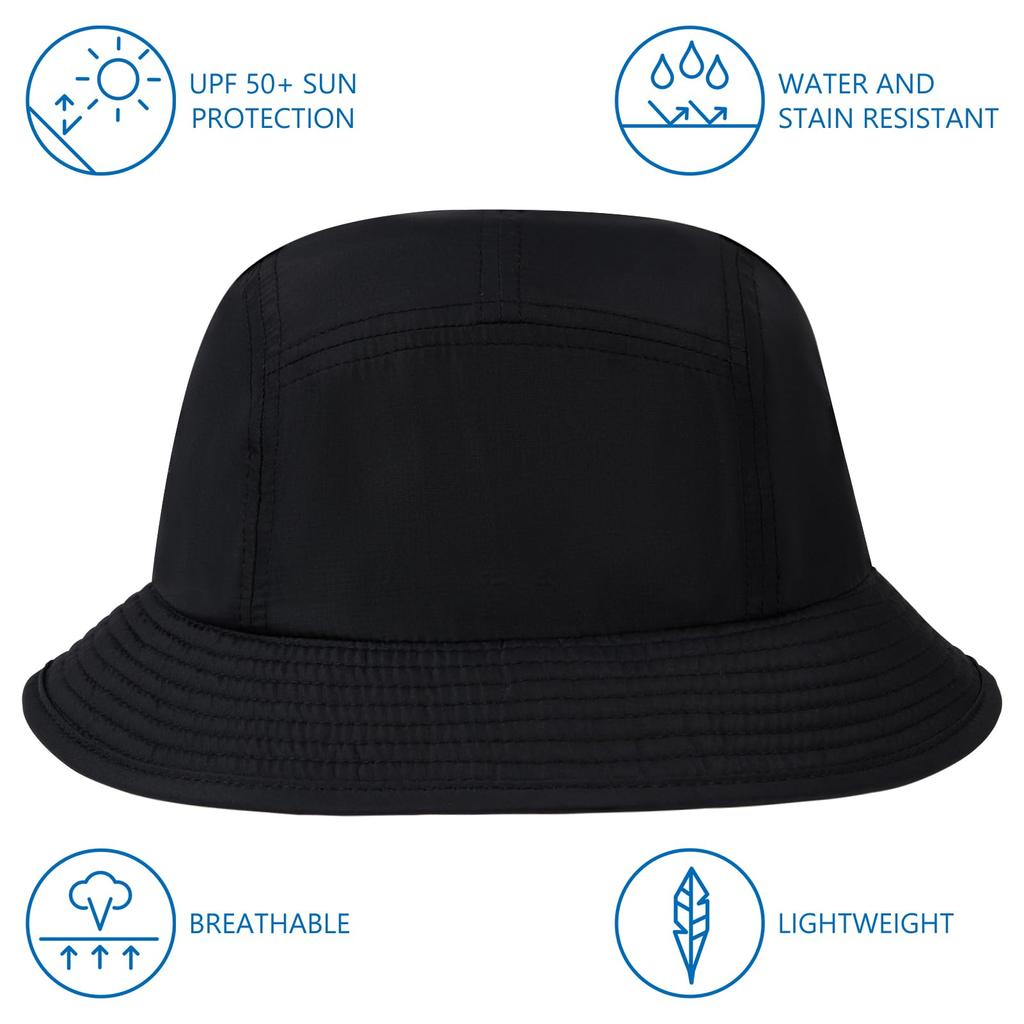 Bassdash Short Brim Bucket Hat, Lightweight Fishing Hat with UV Protection, Unisex, FH13