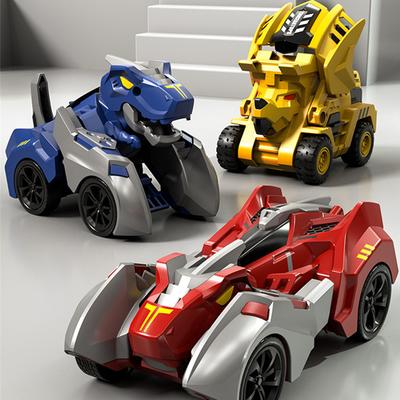 2 in 1 Verwandlungs-Dinosaurierauto Verformungsspielzeug Trägheitsgleiten Dino Automatische Verwandlungsfiguren Roboter Diecasts Spielzeug Jungen Geschenk