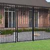 151093 vidaXL Gate and Spear Top Black 103x225 Cm Powder-Coated Steel