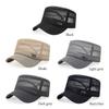 Frühling Sommer UV-Schutz Baseballkappe Verstellbar Atmungsaktiv Kadettenmütze Outdoor Lässig Flacher Schirmmütze Herren Sport Visier