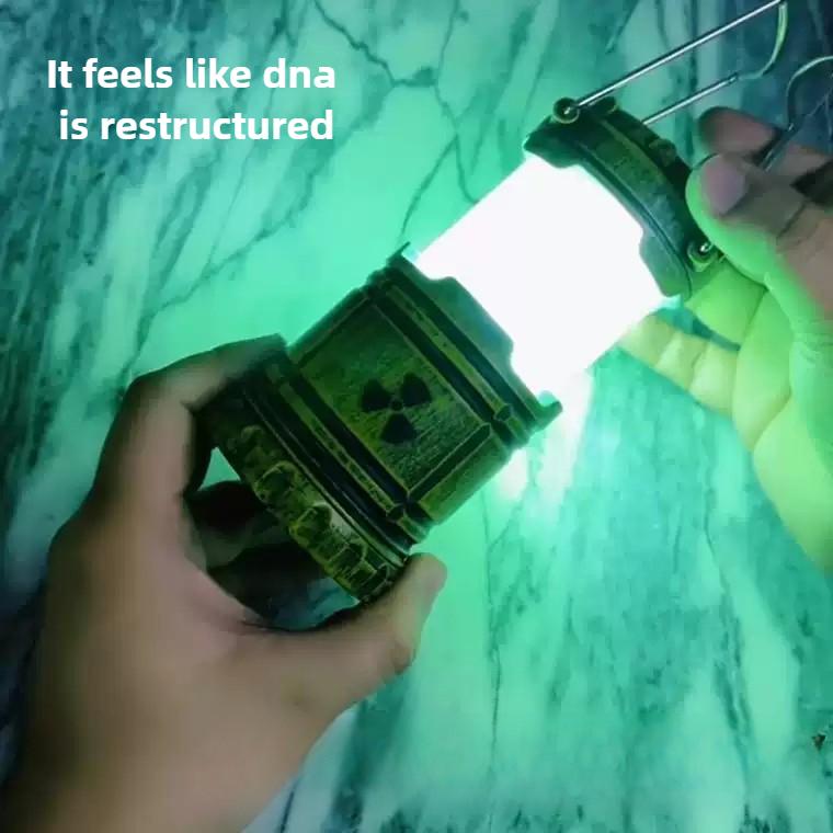 Mini Handheld Nuclear Reactor Lantern Toy Simulation Illuminator DoomsdayPush Light Creative Novelty Gift Portable Glowing Lamp