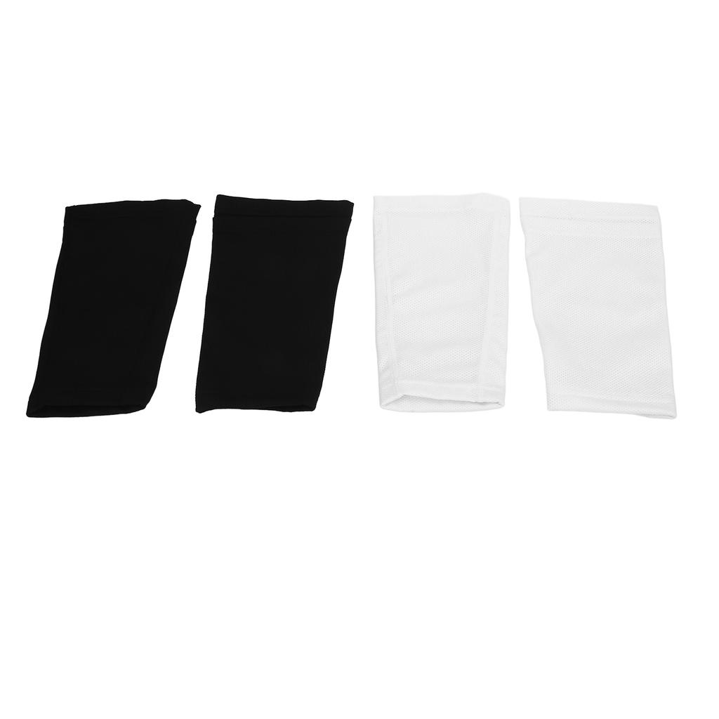 2 Pairs Soccer Shin Guards Sleeves Anti Slip Breathable Football Shin Pad Sleeves for Sports