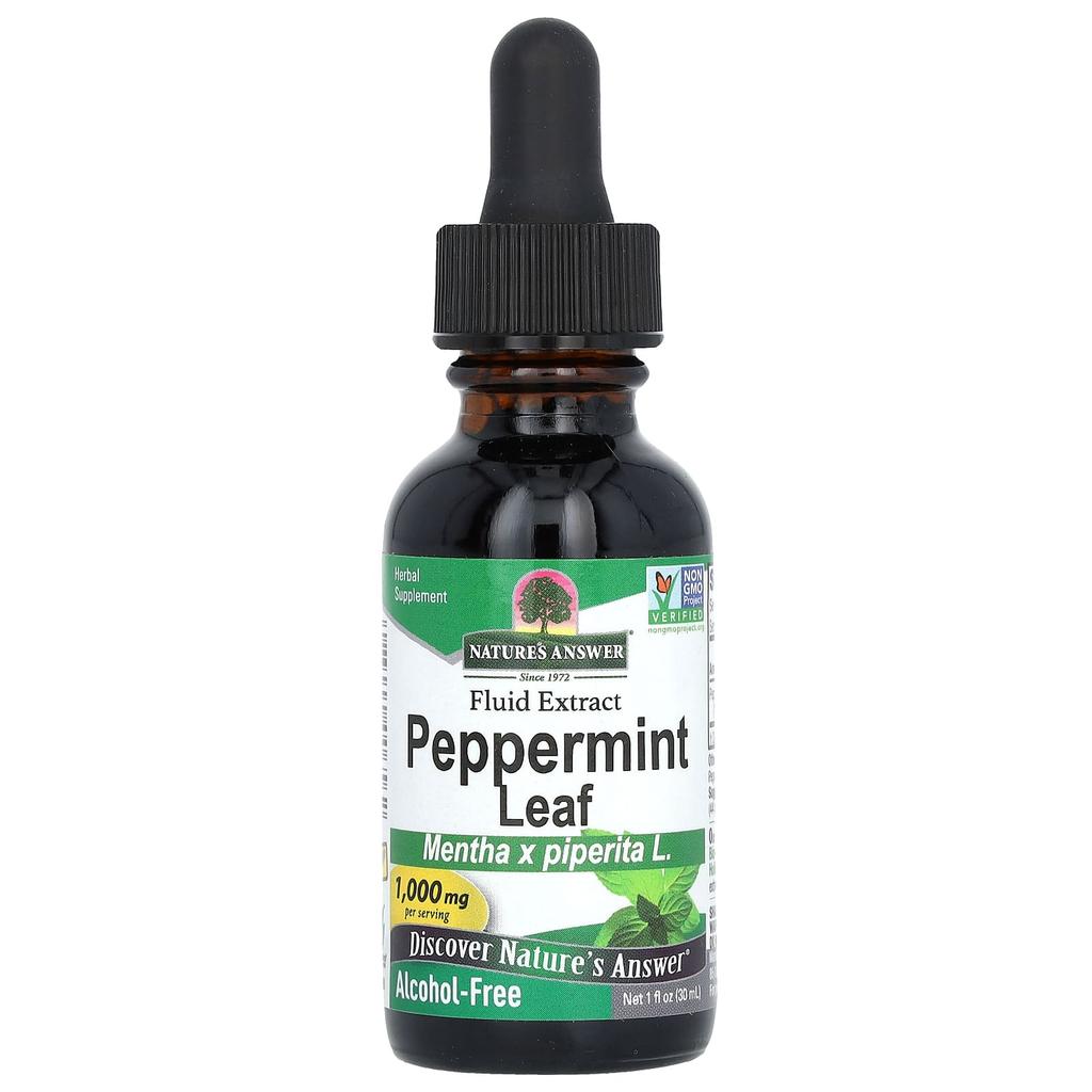 Nature's Answer Peppermint Leaf, Alcohol Free, 1,000Mg, 30Ml(1Fl Oz)
