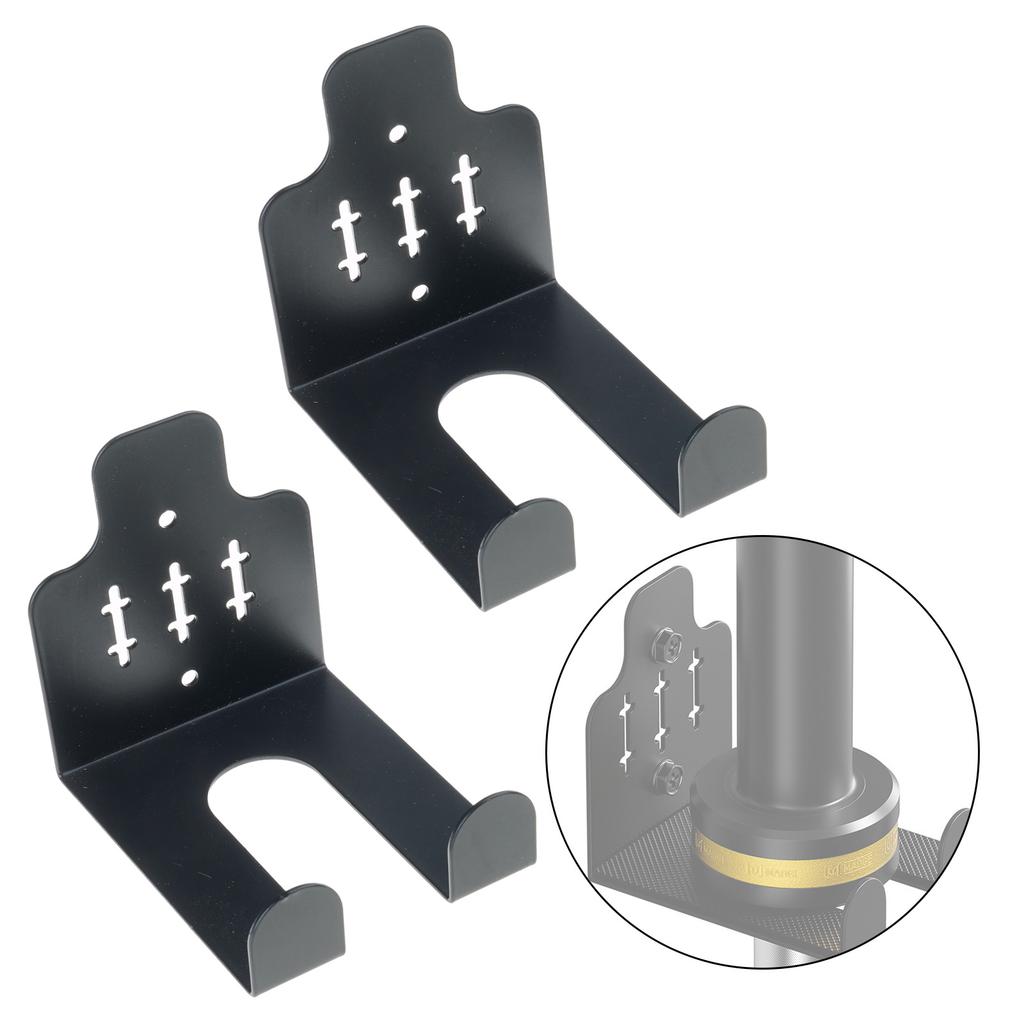 2pcs Steel Barbell Storage Rack Vertical Space Optimization Solution Gym Wall Mount Easy To Use for Fitness Equipment