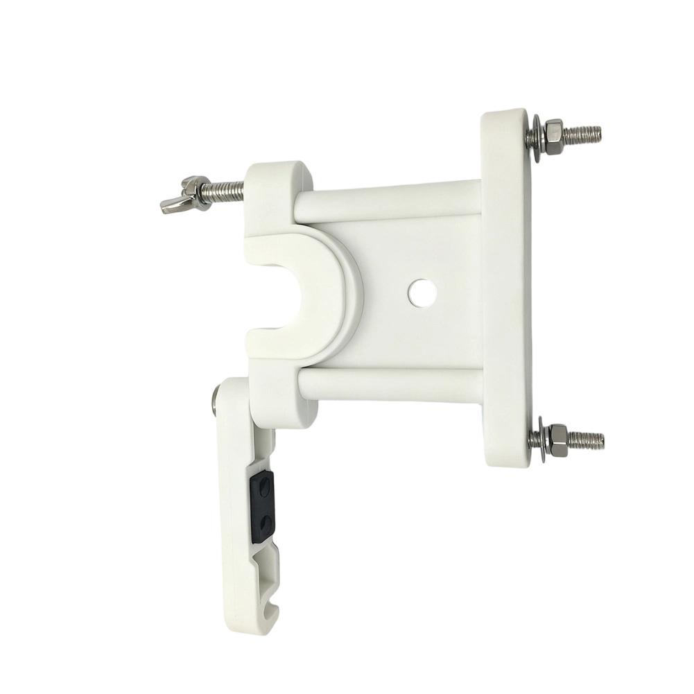 Marine Hardware Antenna Base Nylon Adjustable Bracket for Antenna Poles with Cable Clip for Yacht and Boat Installations
