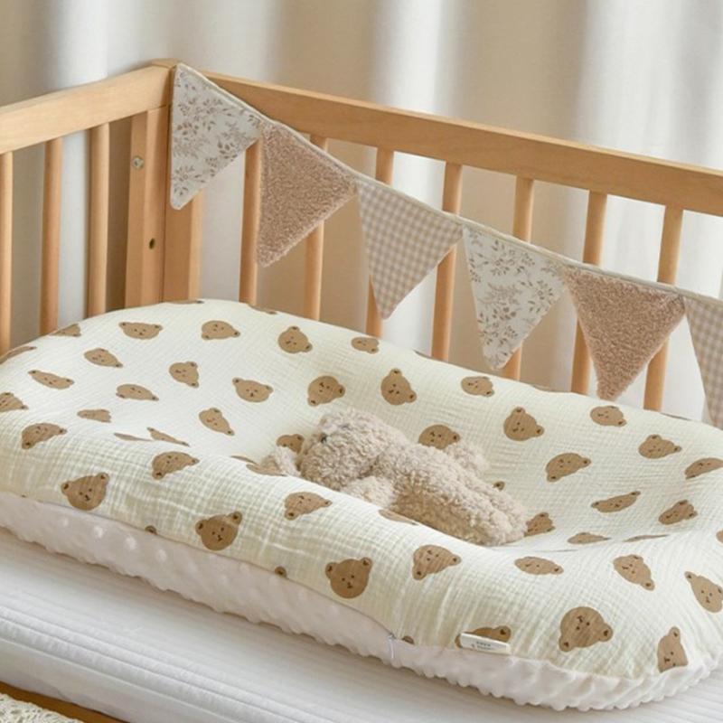 Multifunctional Babynest Lounger Infants Rest Cushion Portable Newborns Bed for Girls Boys Comfortable Travel Bed Cot