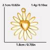 6pcs Real Gold Plated Sun Moon Star Charm Cross Stainless Steel Charms For Jewelry Making Supplies Flower Heart Handmade Pendant