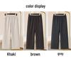 Middle-aged and Elderly Women's Wool Straight-Leg Pants - Autumn/Winter Casual Loose Fit