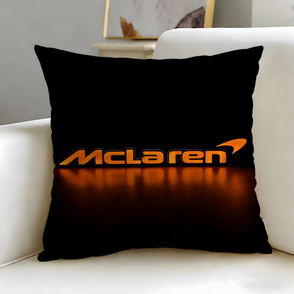 classic car brand McLaren Cushion Cover Soft & Easy-Wash Pillow Case – Versatile for Couch, Bed, Travel and Office