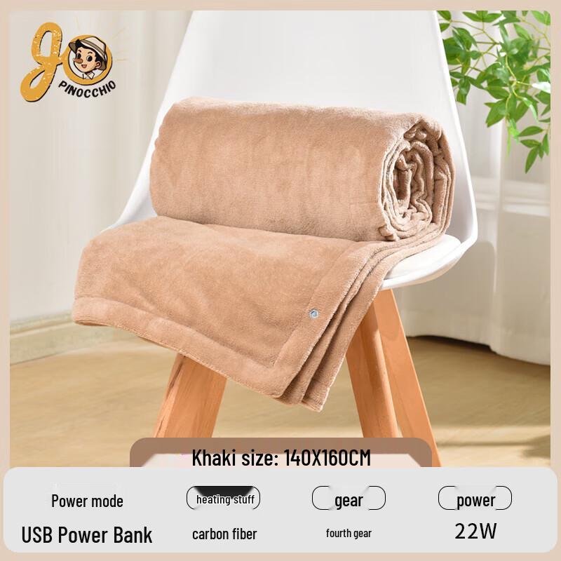 LOVORK USB Heated Coral Fleece Shawl Blanket