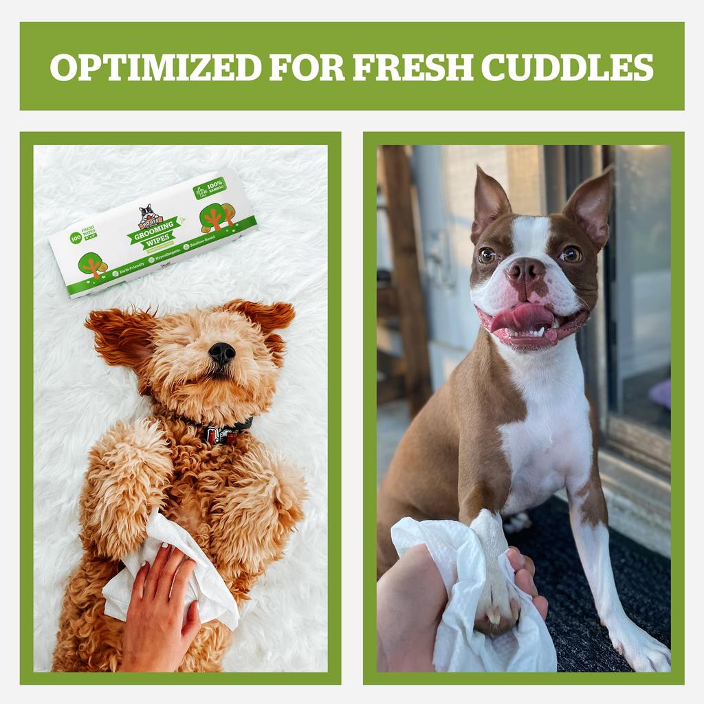 Dog Wipes 400 Pieces For Dogs and Biodegradable Pet Sheets Pogi’s Wipes/Grooming – Cats/Unscented, Hypoallergenic,