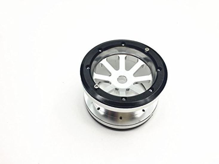 RC Car 2.2-inch Internal Beadlock Wheel Hubs, Internal Beadlock Wheels, #15 (4-Pack, Silver)