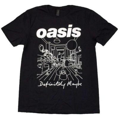 Oasis Unisex Voksen Definitely Maybe Streger Tegning T-shirt
