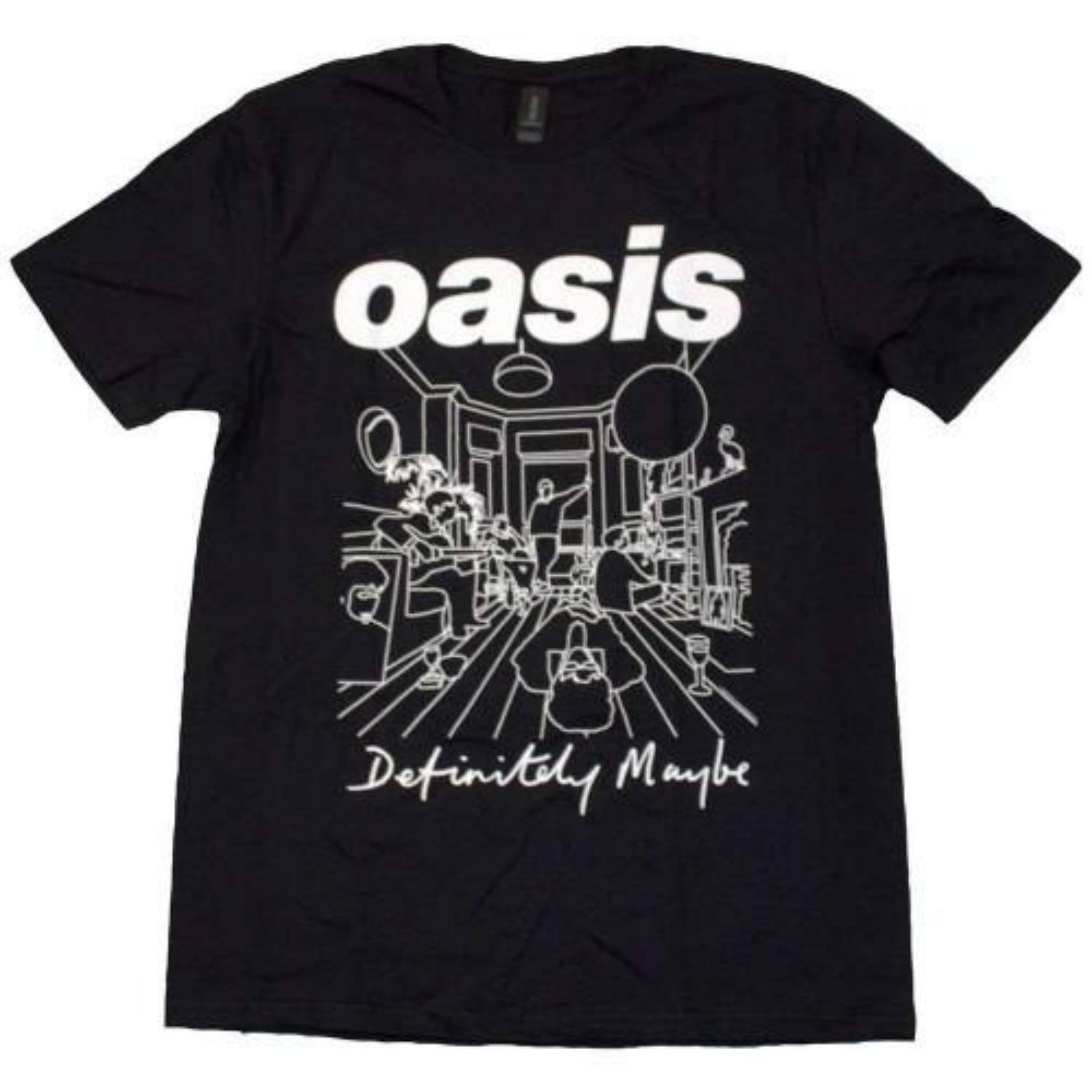 Oasis Unisex Adult Definitely Maybe Line Drawing T-Shirt S чёрный