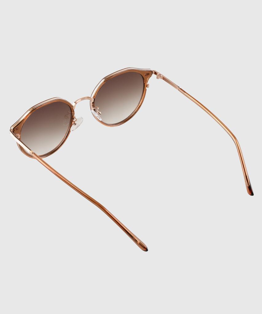 Tuditeo Lun Round Combination Nylon Lens Uv Blocking Sunglasses C3 Light Brown