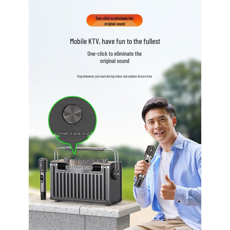 SANSUI E96 High-Power Portable Karaoke & Live Stream Speaker