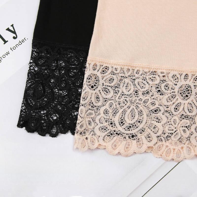 Pantalones de Seguridad para Mujer Talla Grande Plus Shorts de Material Modal Suave y Cómodo con Braguitas de Encaje