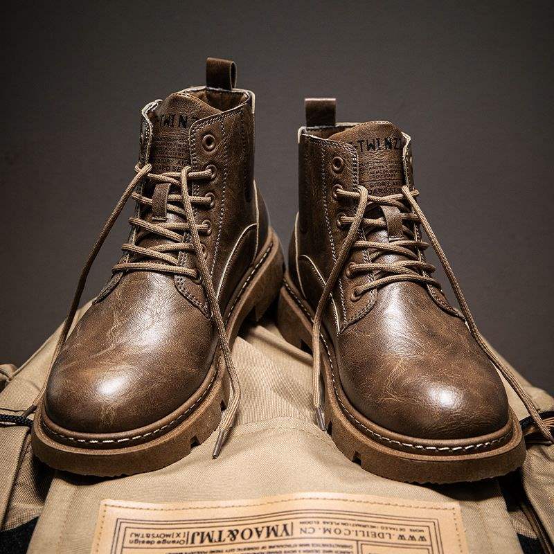

Martin boots men s 2025 new autumn British style retro low-top short boots high-top tooling leather shoes medium-top men s shoes 44