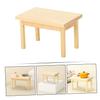 NOLITOY Mini Domek dla Lalek Drewniany Stół Model Mebli Mini Biurko Figurka Dom Stół Figurka Meble Drewniany Model Drewniany Mini