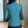 Blazer casual da donna taglie forti a maniche 3/4 – Giacca da completo leggera a un bottone (Taglia L-6XL)