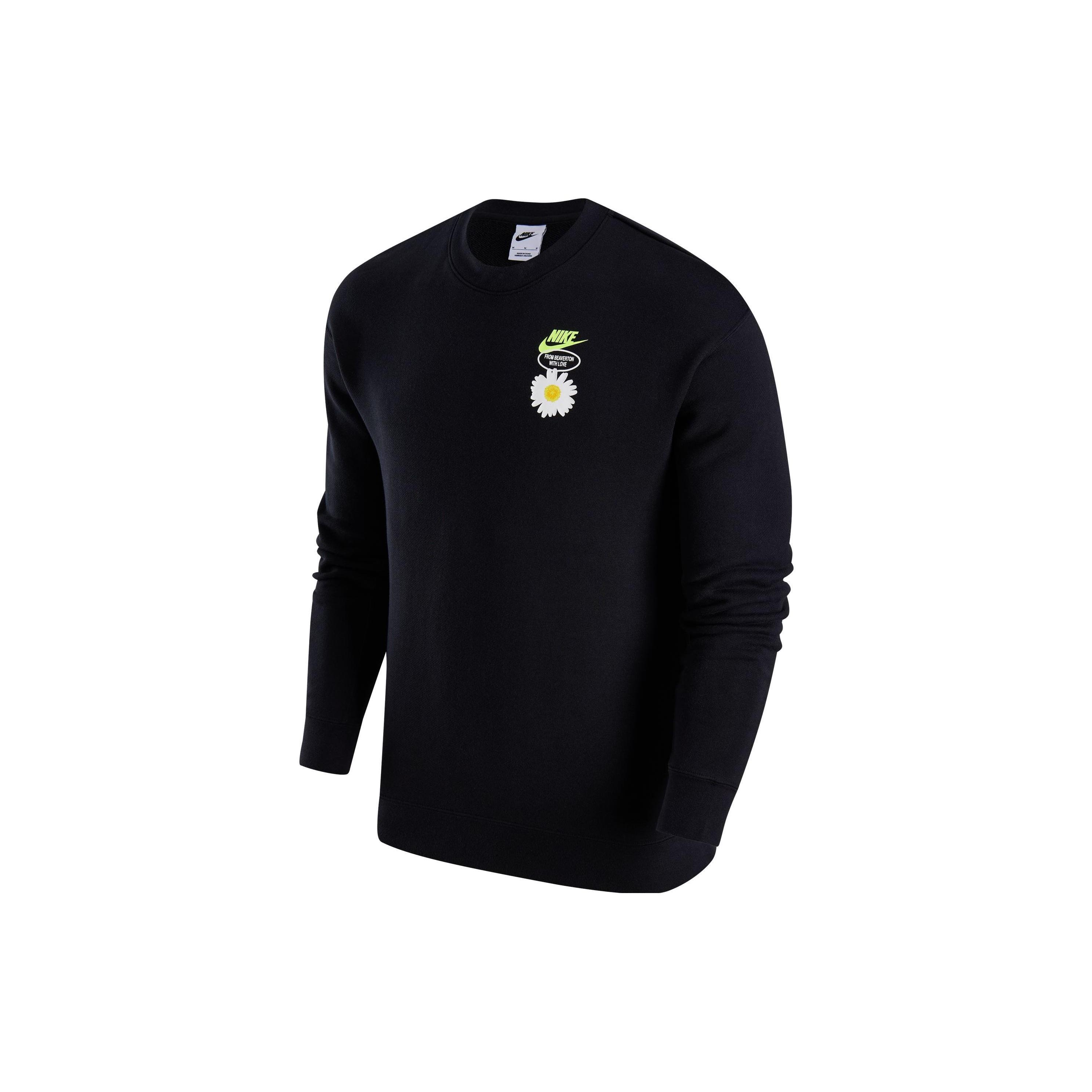 Nike HBR Statement Sweater  Black White  Men s HJ0836-010 M