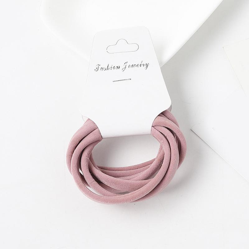 

6Pcs Women Solid Colors Hair Bands Basic Hair Ties Girl Elastic Headband Hair Ring Simple Scrunchies Accessories Ponytail Holder