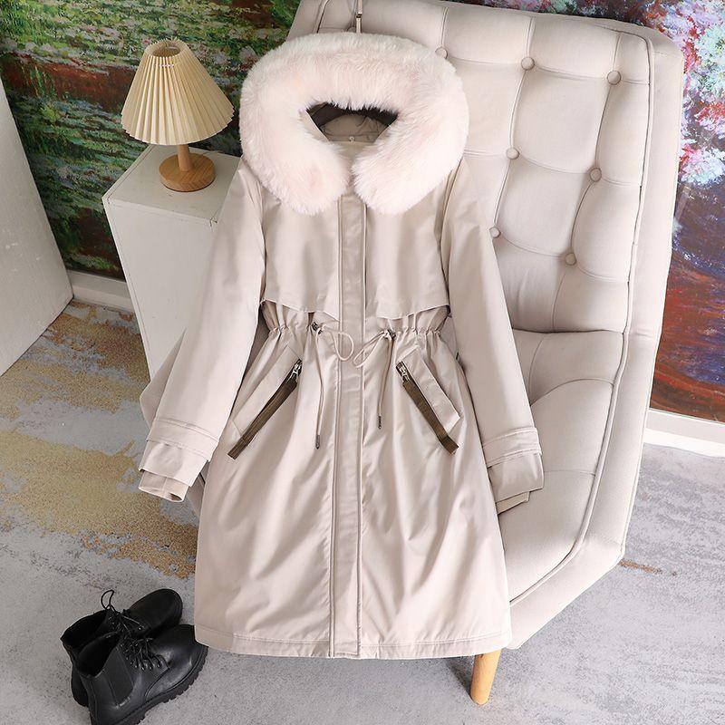 Detachable A Wear Korean Department Tooling  Overcome Women's Long Cotton-padded Coat Windbreaker Coat Cotton-padded Jacket