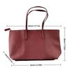 Simple Elegant Women's Shoulder Bag Zipper Closure Soft Commuting Tote Bag PU Leather Large Capacity Casual Handbag