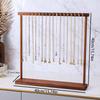Walnut Solid Wood Necklace & Bracelet Display Stand for Jewelry & Sweater Storage
