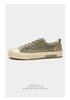 Men's Spring Korean-Style Canvas Shoes: Trendy, Versatile, Low-Top, Flat-Soled, Lace-Up, Comfortable, Casual Skate Sneakers.