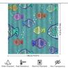 Colorful Fish Shower Curtain Blue Green Tones, Patterned Bathroom Liner for Home Decor Waterproof Fabric (72 X 72 Inches)