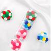 Mirhua Cat Pom-Pom Balls, Pet Toy, 3-Piece Set, Exercise Relief for Kittens and Adult Cats (Green, Blue, and Pink)