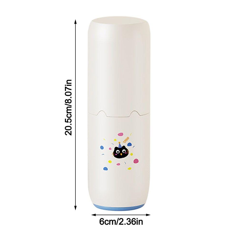 Bottom Drain Toothpaste Cup Holder Portable Dopamine Toothbrush Storage Box  for Bathroom Storage