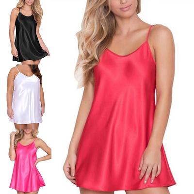 Kadın Gecelik Elbise Bol Gecelik Askılı Gecelik Seksi Büyük Beden İç Çamaşırı Pijama