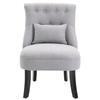 Armchair Living Room Relaxing Chair Lounge Chair Resting Chair with Back Cushion, Wooden Legs, Reading Chair with Linen Look