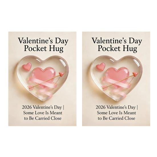 Valentinstag Taschenumarmung Mini Herzförmiger Taschenumarmungs-Token mit Grußkarte Erinnerungsgeschenke für Frauen Männer Ihn Sie