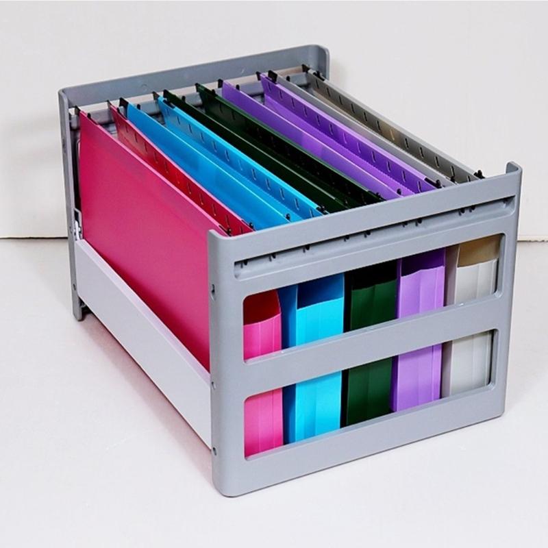 Space Saving Hanging File Organiser Sorting Bag Filing Cabinet Hanging Document Organiser for Document Cards Files Photo