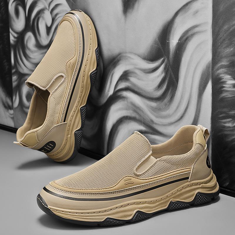 Fashion Outdoor Canvas Shoes for Men Fashion Style Men's Casual Shoes Comfortable Slip on Flats New Non-Slip Male Driving Shoes Trainers