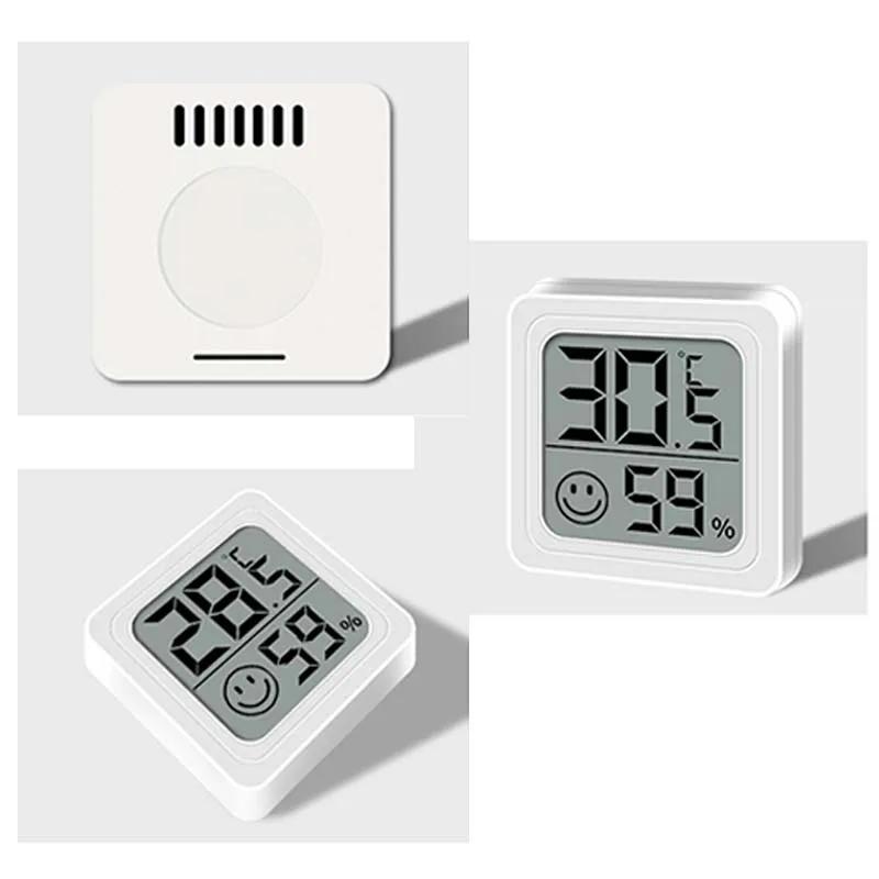 LCD digitalt termometer Hygrometer Innendørs Rom Elektronisk Temperatur Fuktighetsmåler Sensor Måler Værstasjon For Hjem