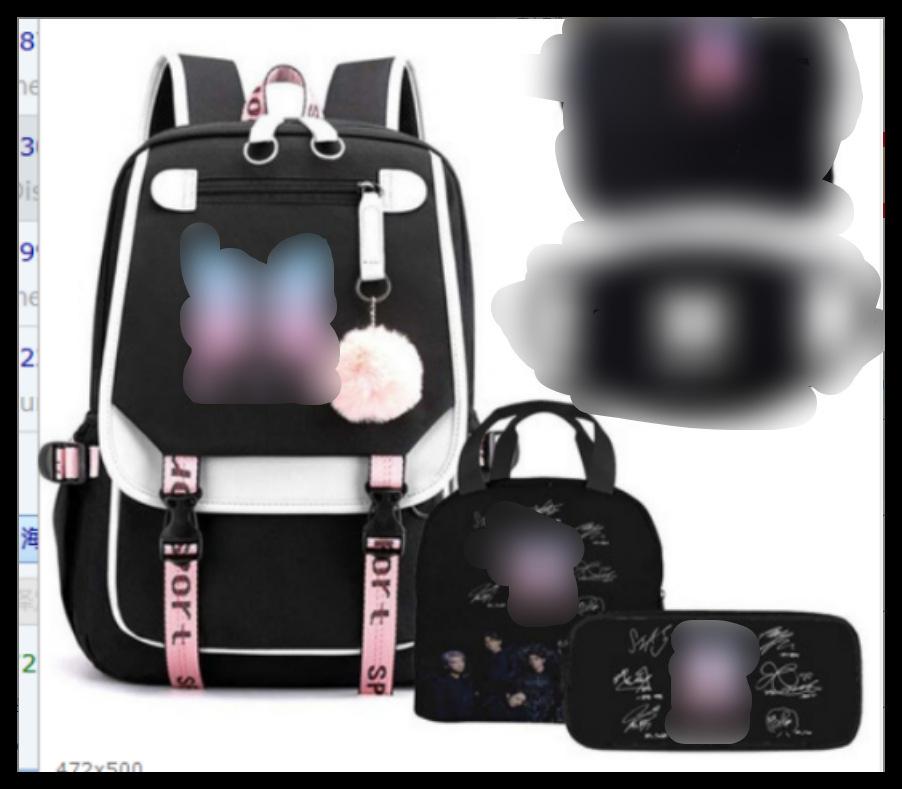 Backpack 17-Inch Student Schoolbag Set 3D Digital Printing Schoolbag To Make