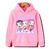 Moletons Blusas com Capuz Meninas Estampa de Desenho Animado Confortável Moletom Infantil Pulôver Casual para Meninas Roupa Esportiva da Moda Roupas Infantis