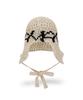 Bajal Va Digital Logo Punching Bonnet Hat Beige