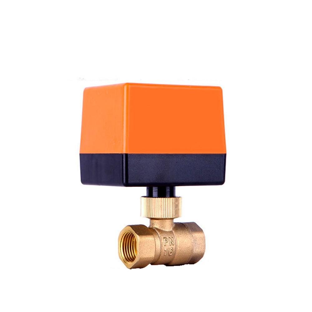 1/2" 3/4" 1" 220V 12V 24V 3-Wire 2 Point High Performance Motorized Ball Valve Control Brass Electric Ball Valve